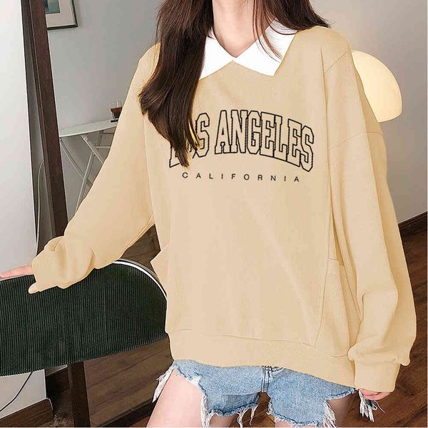 women hoodie los angeles california letter graphic turn-down collar oversized swearshirt harajuku s streetwear pullovers, Black
women hoodie los angeles california letter graphic turn-down collar oversized swearshirt harajuku s streetwear pullovers, Black