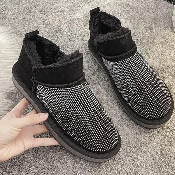 boots shoes women low heels booties crystal round toe luxury designer winter footwear ladies botas altas mujer, Black
boots shoes women low heels booties crystal round toe luxury designer winter footwear ladies botas altas mujer, Black
