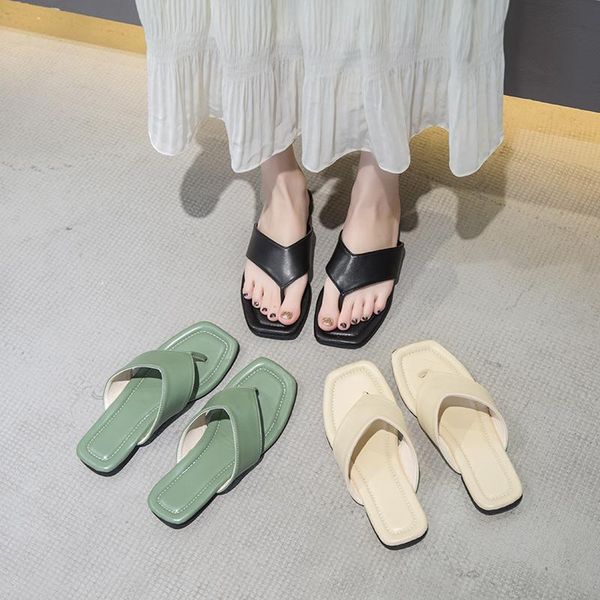 slippers fashion clip toe women beach soft leather flat flip flops woman comfortable outdoor pantuflas de mujer 2021, Black
slippers fashion clip toe women beach soft leather flat flip flops woman comfortable outdoor pantuflas de mujer 2021, Black