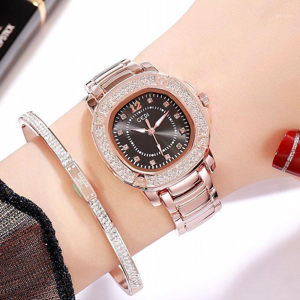 luxury rhinestone bracelet watch women diamond fashion ladies rose gold dress stainless steel crystal wristwatch clock wristwatches, Slivery;brown
luxury rhinestone bracelet watch women diamond fashion ladies rose gold dress stainless steel crystal wristwatch clock wristwatches, Slivery;brown