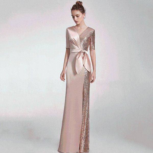 party dresses elegant v-neck sheath bodice sequins vestidos de festa pleats side split formal evening half sleeve with bow prom gowns, White;black
party dresses elegant v-neck sheath bodice sequins vestidos de festa pleats side split formal evening half sleeve with bow prom gowns, White;black