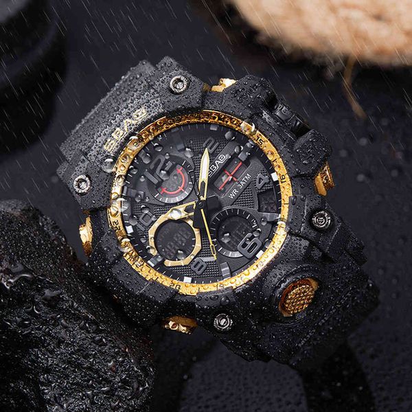 relogio masculino men watch military waterproof dual display wristwatch male outdoors sports tpu strap tactical watches mens x0524, Slivery;brown
relogio masculino men watch military waterproof dual display wristwatch male outdoors sports tpu strap tactical watches mens x0524, Slivery;brown