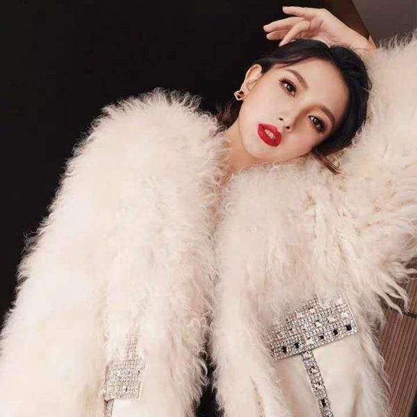 women's fur & faux women fashion furry coat warm long sleeve outerwear female winter solid color loose jacket plush overcoat l886, Black
women's fur & faux women fashion furry coat warm long sleeve outerwear female winter solid color loose jacket plush overcoat l886, Black