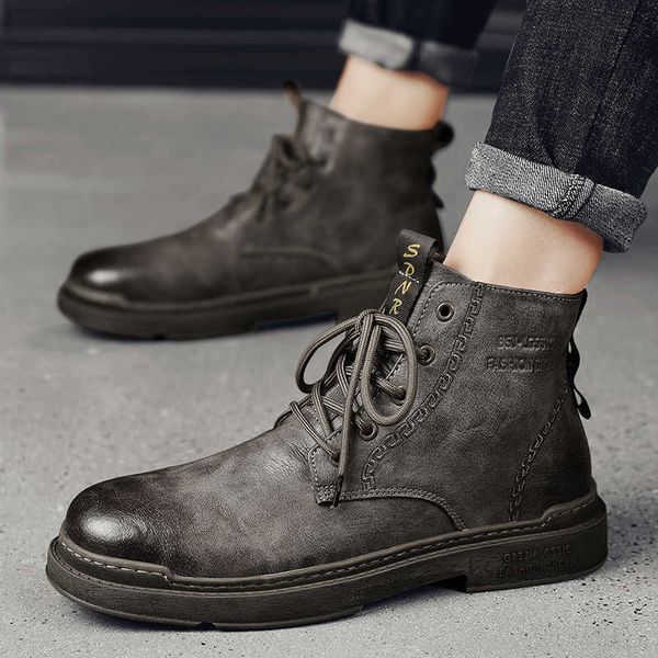 2021 martin sho autumn ultra leather rubber outsole fashion casual breathable men's boots, Black
2021 martin sho autumn ultra leather rubber outsole fashion casual breathable men's boots, Black