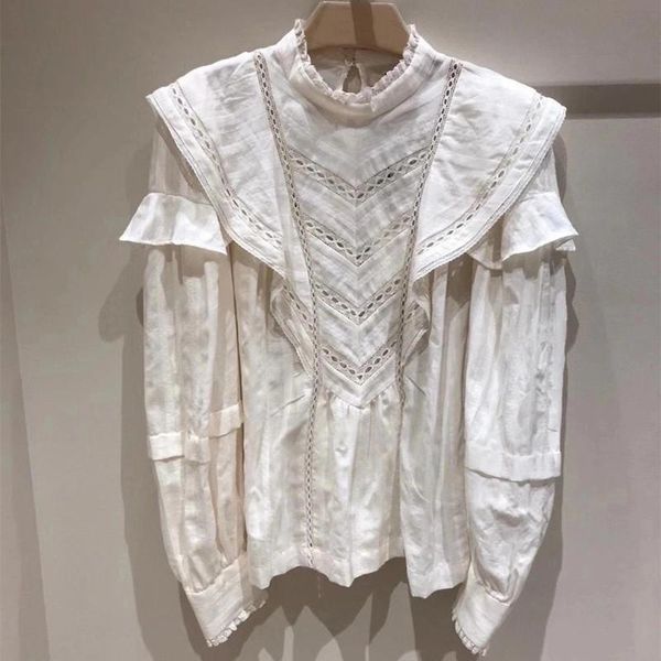 women's blouses & shirts ladies autumn winter solid color hollow out designed shirt female high street brand white blouse version ml22
women's blouses & shirts ladies autumn winter solid color hollow out designed shirt female high street brand white blouse version ml22