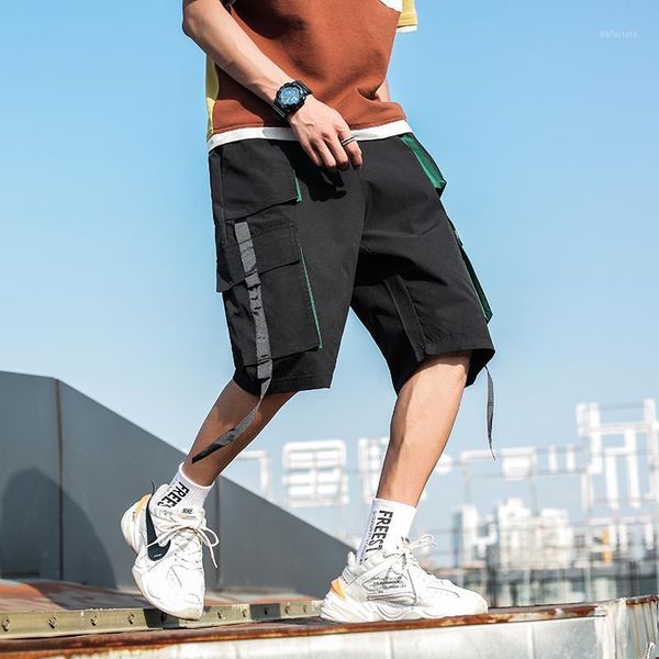 nice style men summer hip hop harem shorts knee length streetwear mens big pockets ribbons black cargo men's, White;black
nice style men summer hip hop harem shorts knee length streetwear mens big pockets ribbons black cargo men's, White;black