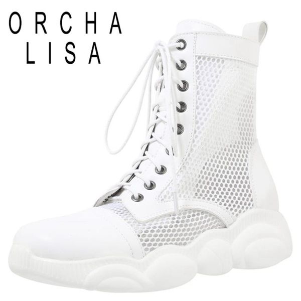 women summer boots thick bottom mesh net lace shoes simple casual ladies footwear ankle a2383, Black
women summer boots thick bottom mesh net lace shoes simple casual ladies footwear ankle a2383, Black