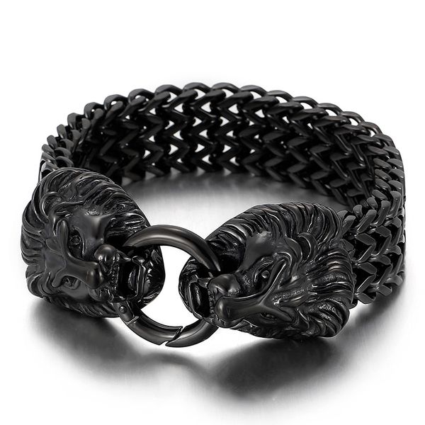 large 18mm 8.8 inch hip hop titanium steel gothic franco chain animal lion link bracelet heavy 139g for mens gifts, Black
large 18mm 8.8 inch hip hop titanium steel gothic franco chain animal lion link bracelet heavy 139g for mens gifts, Black