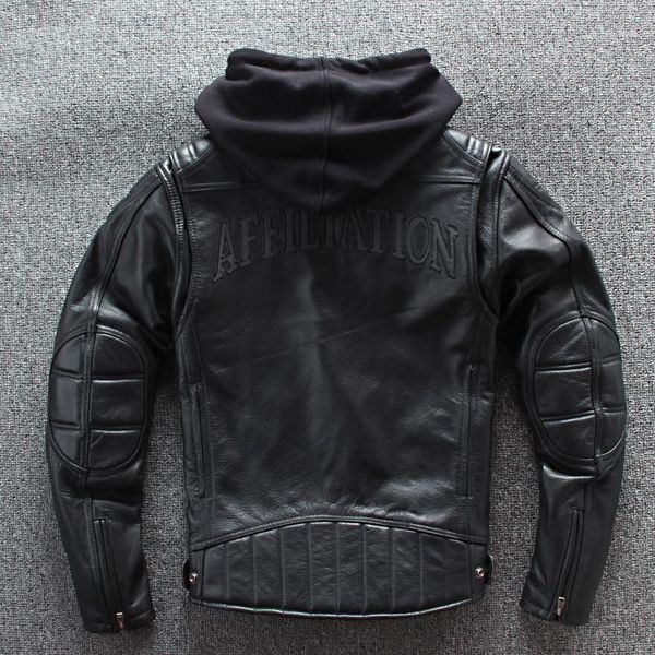 men's leather & faux black men hood american motorcycle jacket plus size xxxxl genuine thick cowhide biker's coat
men's leather & faux black men hood american motorcycle jacket plus size xxxxl genuine thick cowhide biker's coat