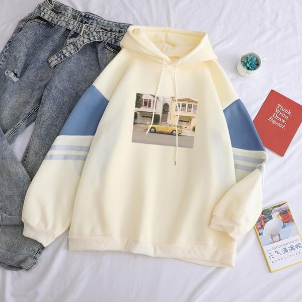women's hoodies & sweatshirts solid house car printed fashion thick loose harajuku sweatshirt cotton casual hoody streetwear, Black
women's hoodies & sweatshirts solid house car printed fashion thick loose harajuku sweatshirt cotton casual hoody streetwear, Black