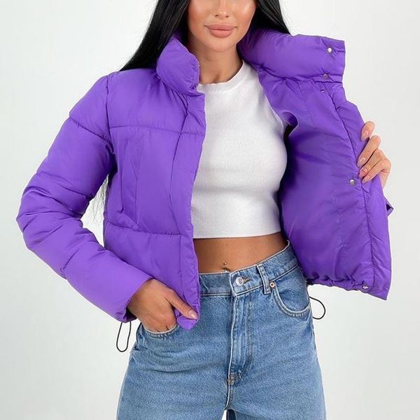 women's down & parkas yana fashion solid stand collar women elegant casual drawstring coats long sleeve short cotton jackets ladies, Black
women's down & parkas yana fashion solid stand collar women elegant casual drawstring coats long sleeve short cotton jackets ladies, Black