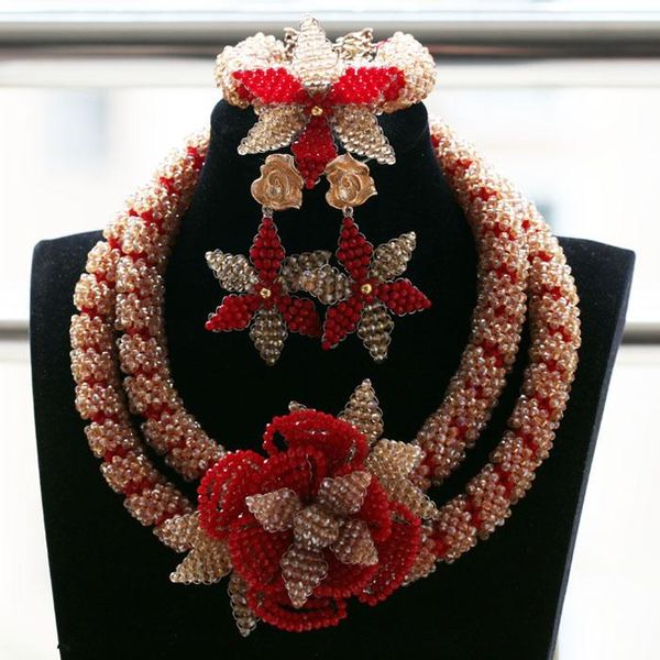 earrings & necklace 2021 fantastic gold and red crystal flowers jewelry sets african beads bridal wedding set abh491, Silver
earrings & necklace 2021 fantastic gold and red crystal flowers jewelry sets african beads bridal wedding set abh491, Silver