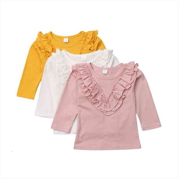 kids baby girls cotton long sleeve t-shirt 0-5 year children clothing casual ruffles solid tee, Blue
kids baby girls cotton long sleeve t-shirt 0-5 year children clothing casual ruffles solid tee, Blue