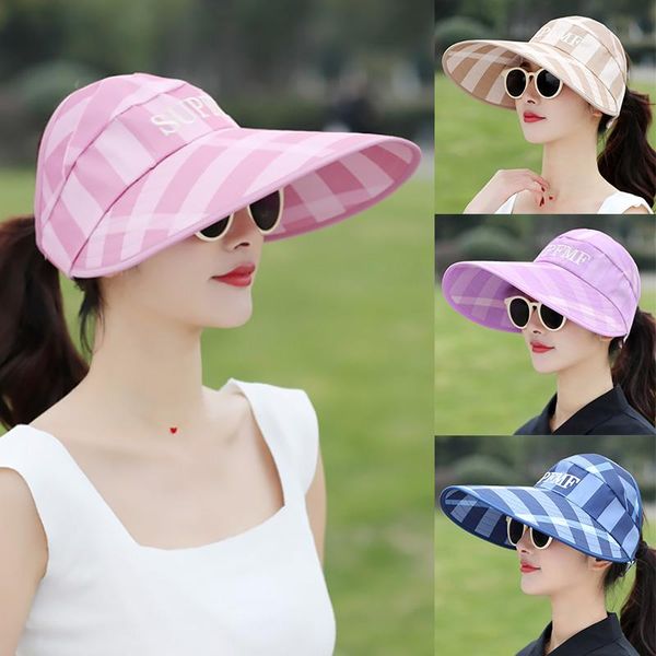 wide brim hats beach hat 1pc women sun for summer stripe packable uv protection windproof female visor with big heads, Blue;gray
wide brim hats beach hat 1pc women sun for summer stripe packable uv protection windproof female visor with big heads, Blue;gray