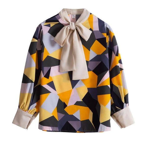 long sleeve women blouses shirts blusas mujer de moda 2021 blouse bow v-neck print chiffon shirt d415 women's &, White
long sleeve women blouses shirts blusas mujer de moda 2021 blouse bow v-neck print chiffon shirt d415 women's &, White
