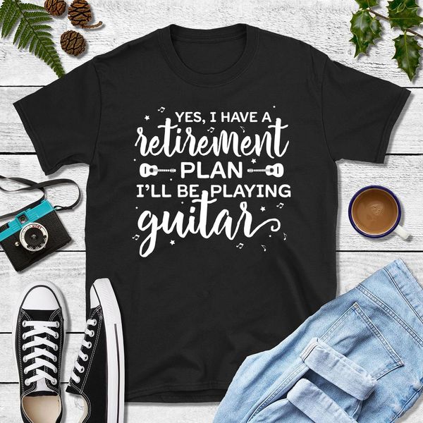 retirement plan - guitar shirt - retirement guitar - never splaying guitar, White;black
retirement plan - guitar shirt - retirement guitar - never splaying guitar, White;black