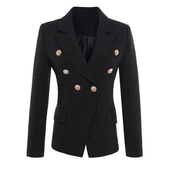 fashion runway star style jacket women's gold buttons double breasted blazer outerwears-5xl 211022, White;black
fashion runway star style jacket women's gold buttons double breasted blazer outerwears-5xl 211022, White;black