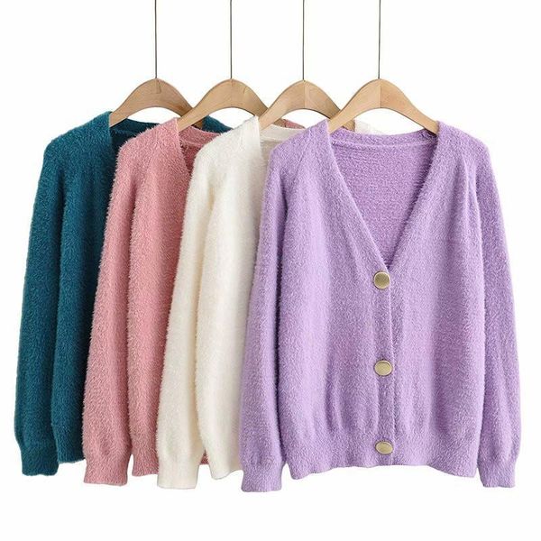 sweaters mohair sweaters v -neck solid colour women button sweater kawaii cardigan knitting jacket long sleeve jumper, White;black
sweaters mohair sweaters v -neck solid colour women button sweater kawaii cardigan knitting jacket long sleeve jumper, White;black
