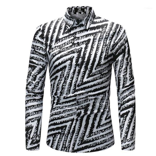 shirt men innovative lines floral print slim fit cotton turn-down collar single breasted design z301, White;black
shirt men innovative lines floral print slim fit cotton turn-down collar single breasted design z301, White;black