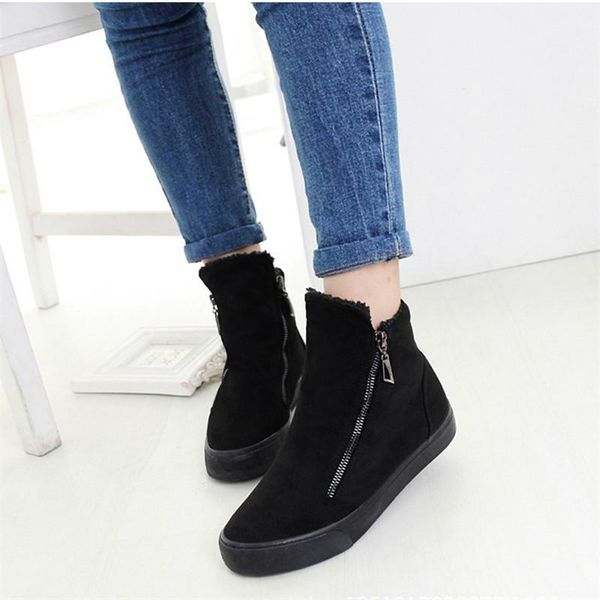 boots suede women snow zipper warm plush female shoes cold winter fashion women's sweet ladies ankle, Black
boots suede women snow zipper warm plush female shoes cold winter fashion women's sweet ladies ankle, Black