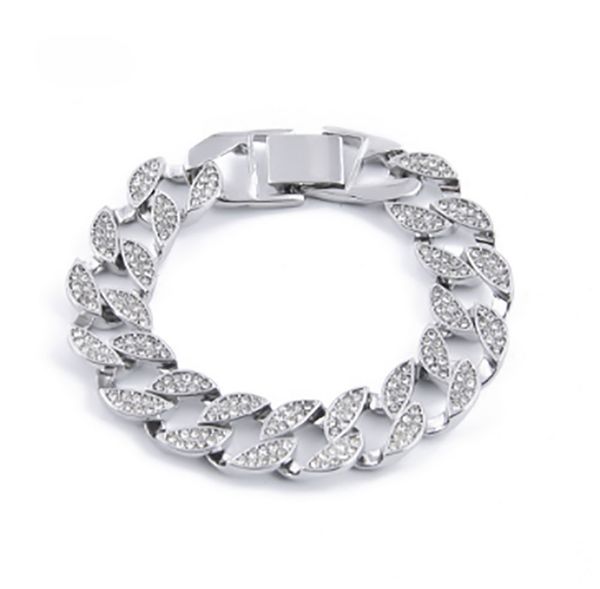 men's 16mm width 8inch length bling bling iced out miami cuba bracelet silver tone alloy metal crystal cuba link bracelets hip hop, Golden;silver
men's 16mm width 8inch length bling bling iced out miami cuba bracelet silver tone alloy metal crystal cuba link bracelets hip hop, Golden;silver
