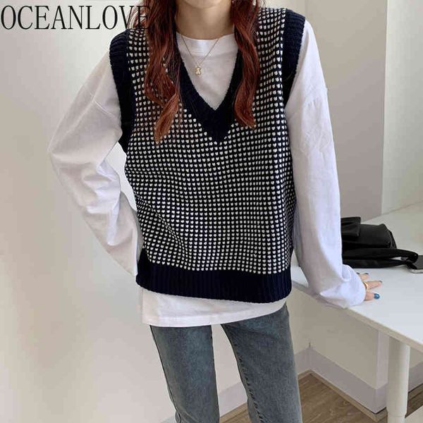 women vests v neck plaid vintage preppy kawaii ins autumn fashion sweaters loose winter pull femme 19246 210415, White;black
women vests v neck plaid vintage preppy kawaii ins autumn fashion sweaters loose winter pull femme 19246 210415, White;black
