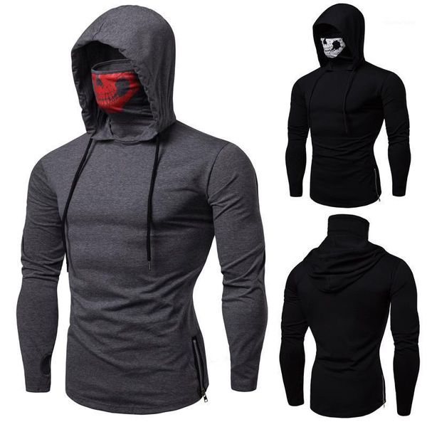 men's hoodies & sweatshirts mens skull mask hooded splice large open-forked male long sleeve shirts running sportswear gym sports, Black
men's hoodies & sweatshirts mens skull mask hooded splice large open-forked male long sleeve shirts running sportswear gym sports, Black