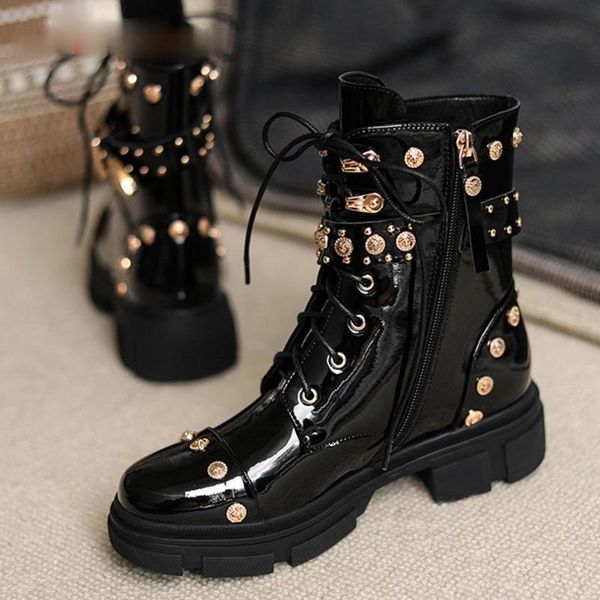 boots 2021 brand woman shoes big size 40 buckle straps metal decoration genuine leather cross-tied autumn ankel, Black
boots 2021 brand woman shoes big size 40 buckle straps metal decoration genuine leather cross-tied autumn ankel, Black
