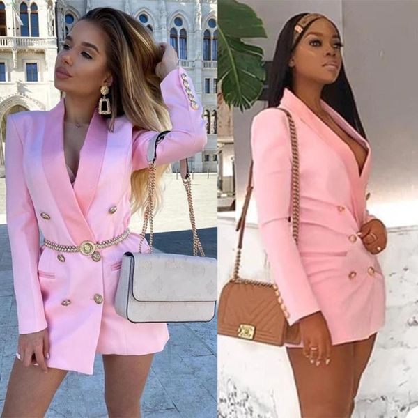 women's suits & blazers classic double breasted jacket daily casual pocket streetwear coat vintage pink shawl lapel women blazer autumn, White;black
women's suits & blazers classic double breasted jacket daily casual pocket streetwear coat vintage pink shawl lapel women blazer autumn, White;black