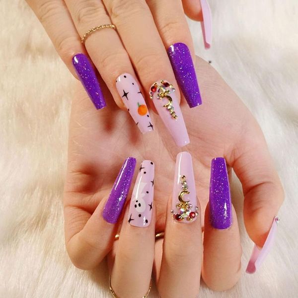 false nails halloween style artificial manicure tool detachable wearable full cover ballerina stiletto nail tip fake, Red;gold
false nails halloween style artificial manicure tool detachable wearable full cover ballerina stiletto nail tip fake, Red;gold