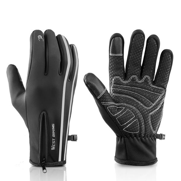 men's skiing gloves thermal fleece warm mtb cycling equipment touch screen winter sports, Black
men's skiing gloves thermal fleece warm mtb cycling equipment touch screen winter sports, Black