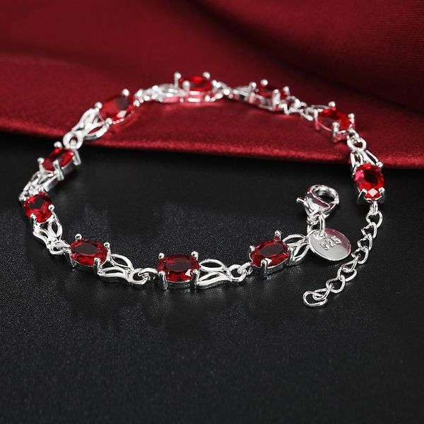 charm bracelets selling 925 sterling silver red zircon pendant women's bracelet wedding engagement party fashion jewelry, Golden;silver
charm bracelets selling 925 sterling silver red zircon pendant women's bracelet wedding engagement party fashion jewelry, Golden;silver