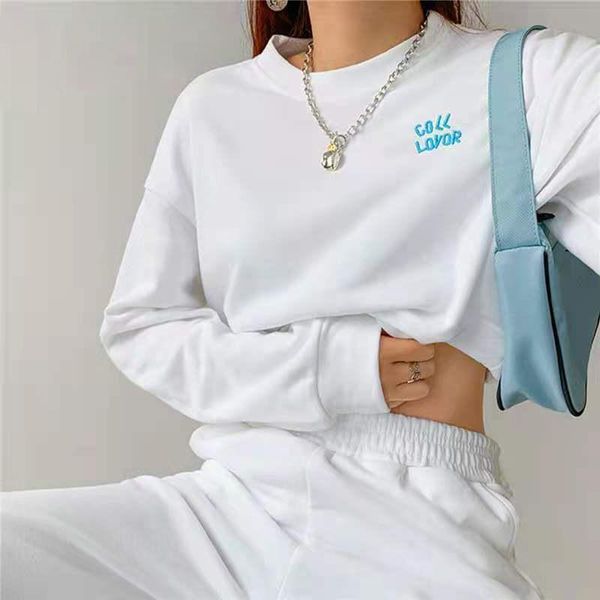 women's two piece pants autumn and winter sports leisure suits, round neck pullover sweater, elastic waist, loose leggings, trousers, White
women's two piece pants autumn and winter sports leisure suits, round neck pullover sweater, elastic waist, loose leggings, trousers, White