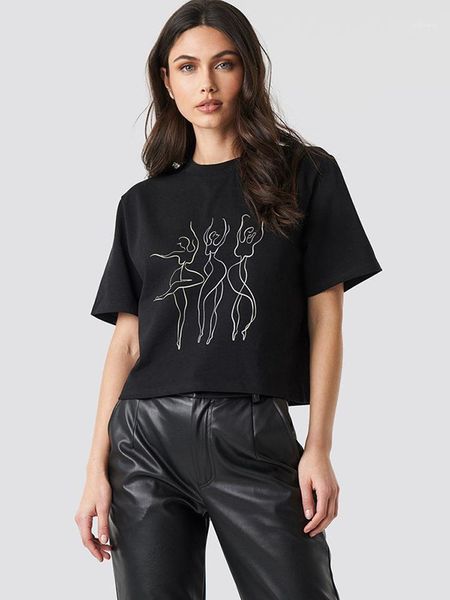 spring and summer simple line dance print loose casual foundation with base coat short sleeve t-shirt for women women's, White
spring and summer simple line dance print loose casual foundation with base coat short sleeve t-shirt for women women's, White