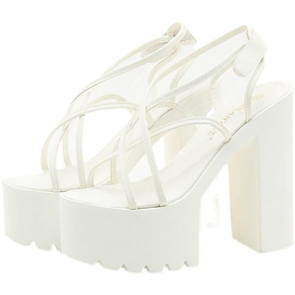 dress shoes sandals women's fashion korean waterproof platform thick heel increased roman high heels ins trend 2021 summer, Black
dress shoes sandals women's fashion korean waterproof platform thick heel increased roman high heels ins trend 2021 summer, Black