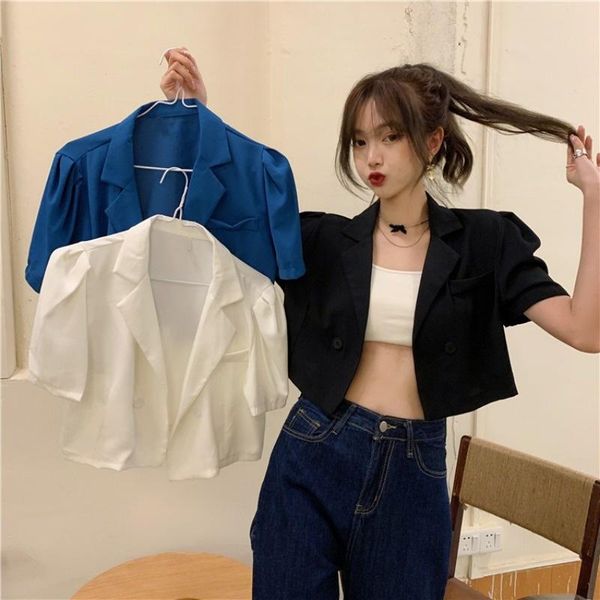 women's suits & blazers blazer jacket summer thin 2021 loose and versatile short white bubble sleeve suit top, White;black
women's suits & blazers blazer jacket summer thin 2021 loose and versatile short white bubble sleeve suit top, White;black