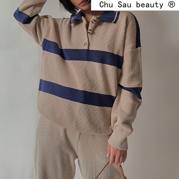 women vintage oversized sweaters striped long sleeve knitting pullovers spring indie aesthetic 90s casual y2k 210514, White;black
women vintage oversized sweaters striped long sleeve knitting pullovers spring indie aesthetic 90s casual y2k 210514, White;black