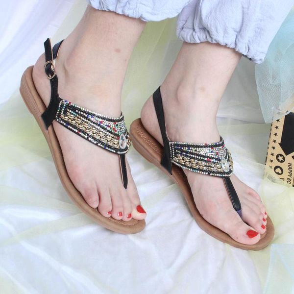 luxury woman flats sandals female summer beach shoes comfort rhinestone leather ladies slides sandalias rasteirinha, Black
luxury woman flats sandals female summer beach shoes comfort rhinestone leather ladies slides sandalias rasteirinha, Black