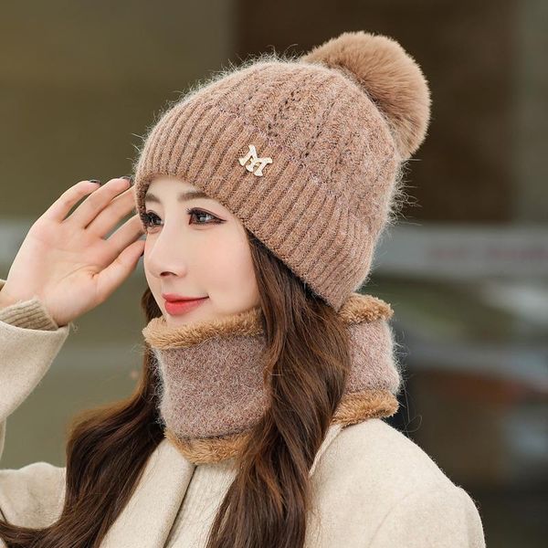 beanies woolen warm women hat 2021 winter knitted fur caps bib set sweet and cute ball ear cap
beanies woolen warm women hat 2021 winter knitted fur caps bib set sweet and cute ball ear cap