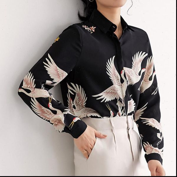 summer womens blouses harajuku vintage chic crane printed fashion women shirts long sleeve chiffon geometric loose femme, White
summer womens blouses harajuku vintage chic crane printed fashion women shirts long sleeve chiffon geometric loose femme, White