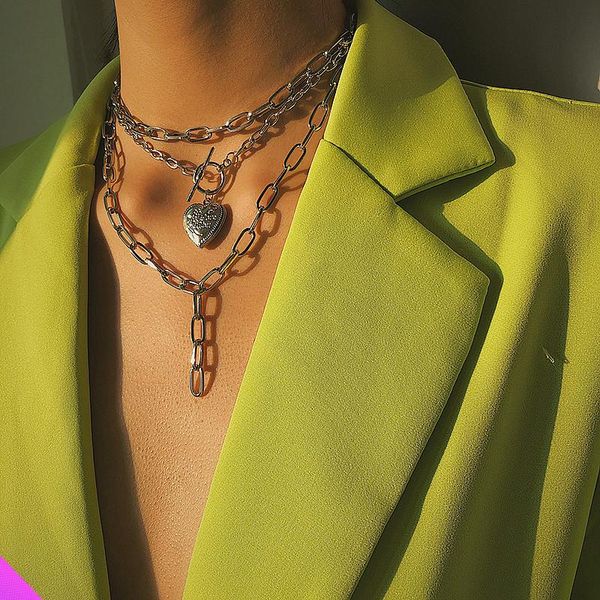pendant necklaces peach heart frame multilayer necklace alloy girl classic jewelry commemorative gift 2021, Silver
pendant necklaces peach heart frame multilayer necklace alloy girl classic jewelry commemorative gift 2021, Silver