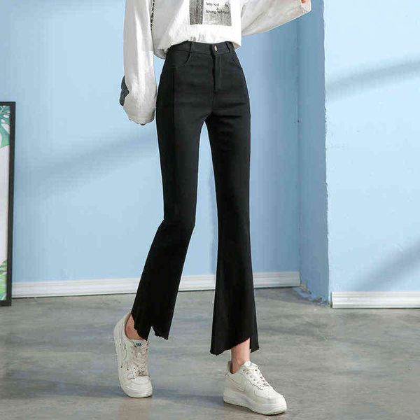 women's leggings thin flared pant's spring and autumn 2022 black high waist elastic thin large split nine point bottomed pants
women's leggings thin flared pant's spring and autumn 2022 black high waist elastic thin large split nine point bottomed pants
