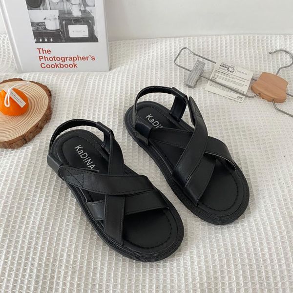 black simple thick-soled women's shoes summer fashion all-match comfortable casual sports sandals
black simple thick-soled women's shoes summer fashion all-match comfortable casual sports sandals