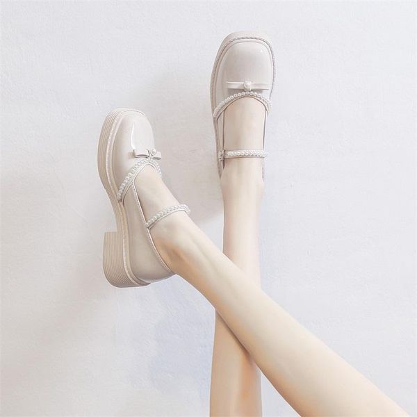 dress shoes women's british thick sole single spring and autumn shallow mouth pearl one-line buckle retro versatile small leather, Black
dress shoes women's british thick sole single spring and autumn shallow mouth pearl one-line buckle retro versatile small leather, Black