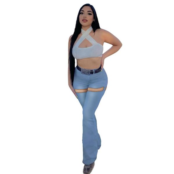 women's jeans donsignet women europe and america plus size fashion hole denim flare pants blue casual woman
women's jeans donsignet women europe and america plus size fashion hole denim flare pants blue casual woman