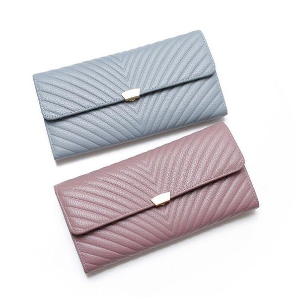 wallets cow leather clutch women genuine purse 2021 brand casual wallet large female v striped, Red;black
wallets cow leather clutch women genuine purse 2021 brand casual wallet large female v striped, Red;black