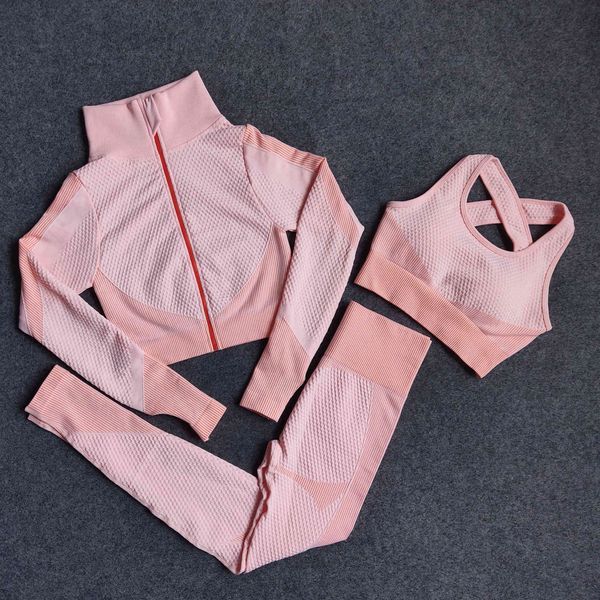 women's seamls yoga fitns sportswear, long sve, short sve and high waist tights, sports suit, 2 / 3 piec., Gray
women's seamls yoga fitns sportswear, long sve, short sve and high waist tights, sports suit, 2 / 3 piec., Gray