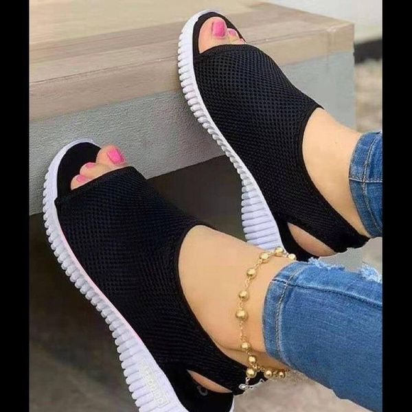 sandals 2021 summer plus size woven breathable solid color ladies fish mouth flat heel beach low casual women, Black
sandals 2021 summer plus size woven breathable solid color ladies fish mouth flat heel beach low casual women, Black