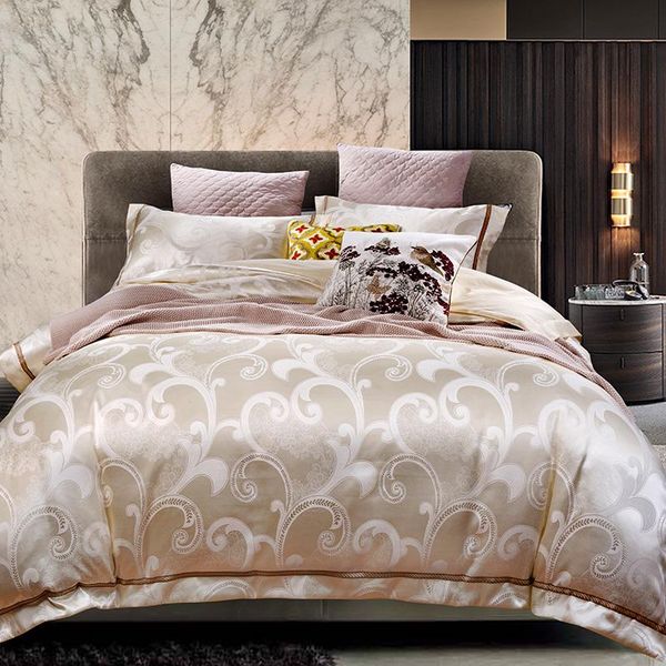 bedding sets 4pcs silk cotton jacquard europe set 19 styles luxury duvet cover bedsheet pillowcases king size linen bed
bedding sets 4pcs silk cotton jacquard europe set 19 styles luxury duvet cover bedsheet pillowcases king size linen bed