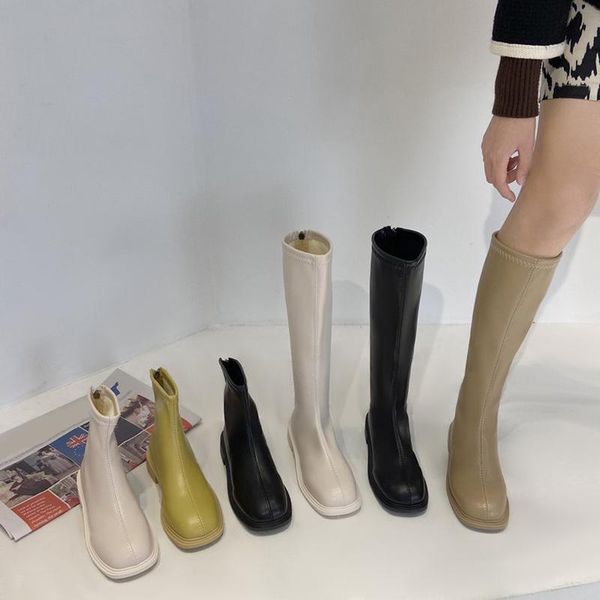 boots women's pu leather woman ankle knee high boot square toe zip 2021 autumn ladies shoes low heels fashion long, Black
boots women's pu leather woman ankle knee high boot square toe zip 2021 autumn ladies shoes low heels fashion long, Black